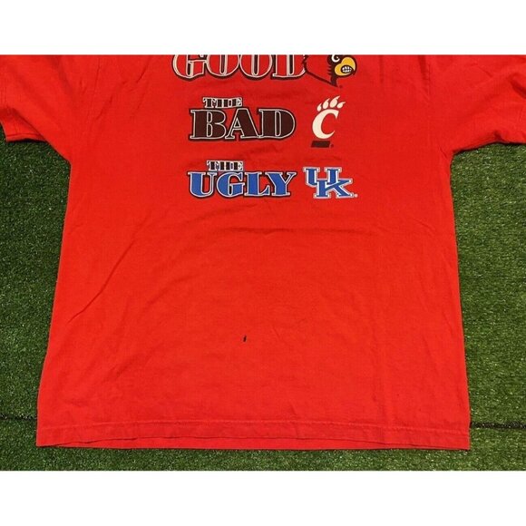Louisville Cardinals shirt extra large red mens football Y2K retro basketball - Picture 8 of 9